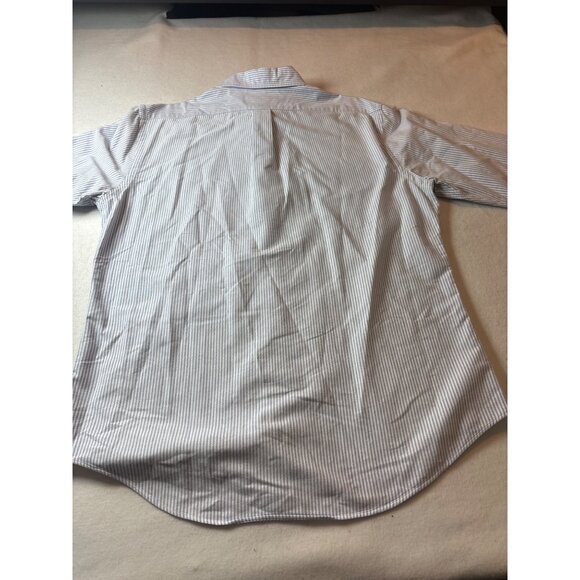 Ralph Lauren Mens Blue & White Striped Slim Fit Button-Down Shirt xl-Tg - Picture 11 of 12